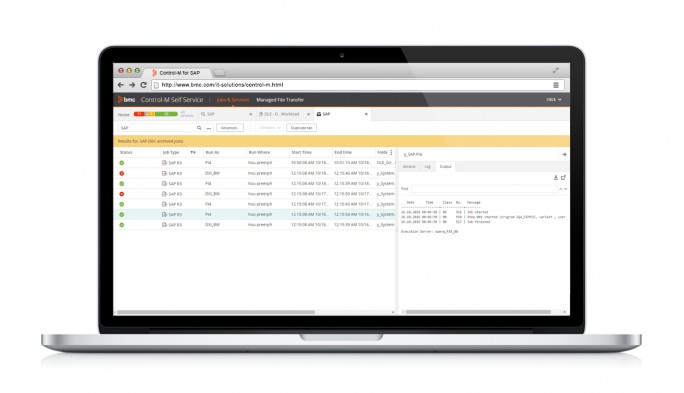 Control-M von BMC liefert eine zentralisierte Übersicht über sämtliche SAP-Workloads. (Bild: BMC) 